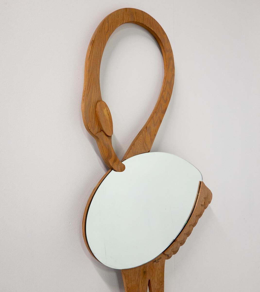 Flamingo Mirror by Max Papiri for Pallucco, Italy, 1970s In Good Condition For Sale In Brussels, BE