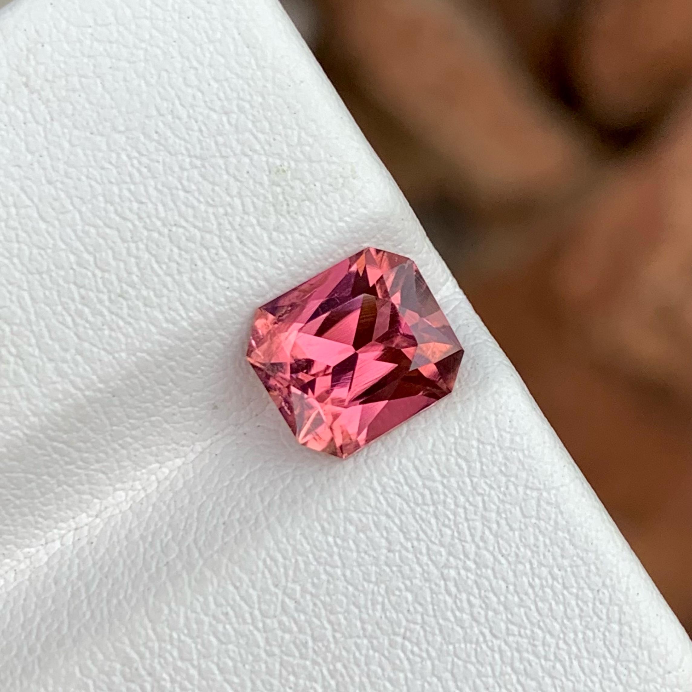 Flamingo Pink Tourmaline Stone for ring, available for sale at wholesale price natural high quality 2.30 Carats Octagon Shape tourmaline From Afghanistan.

Product Information.
GEMSTONE TYPE:	Flamingo Pink Tourmaline: Stone
WEIGHT:	2.30