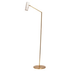 Flamingo Satin Brass & Alabaster Floor Lamp by Matlight Milano