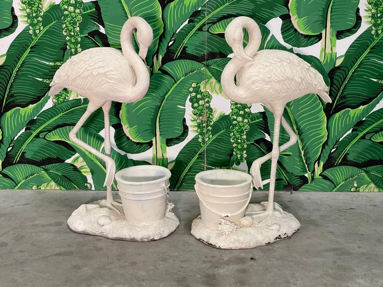 Flamingo Sculptural Garden Statues For Sale at 1stDibs