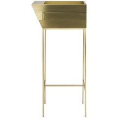 Flamingo Sculptural Side Table and Storage Unit in Brass with Gold Finish