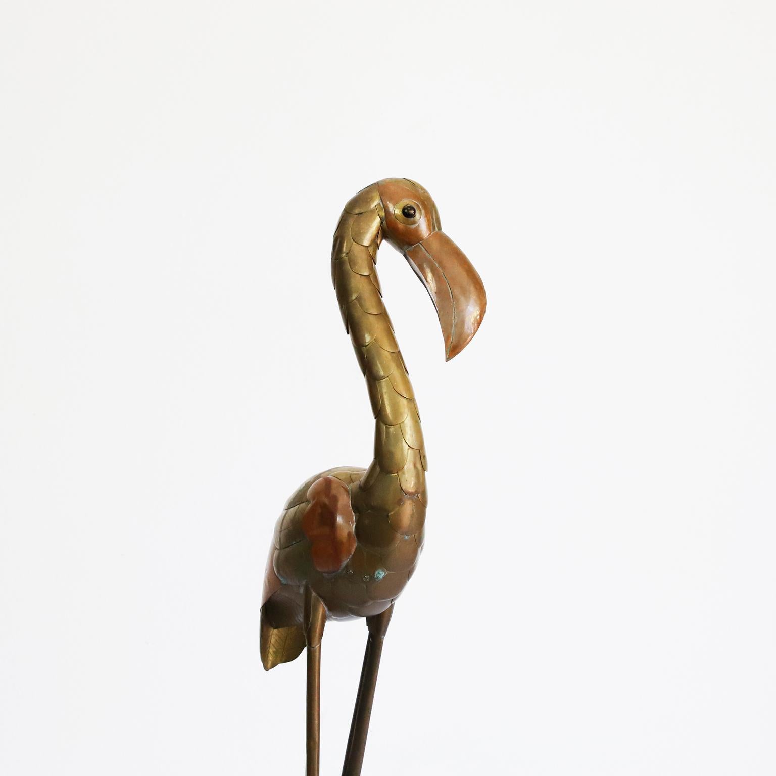 Mid-Century Modern Flamingo Sculpture by Sergio Bustamante