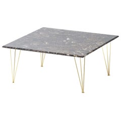 Flamingo Square Coffee Table with Gold Legs
