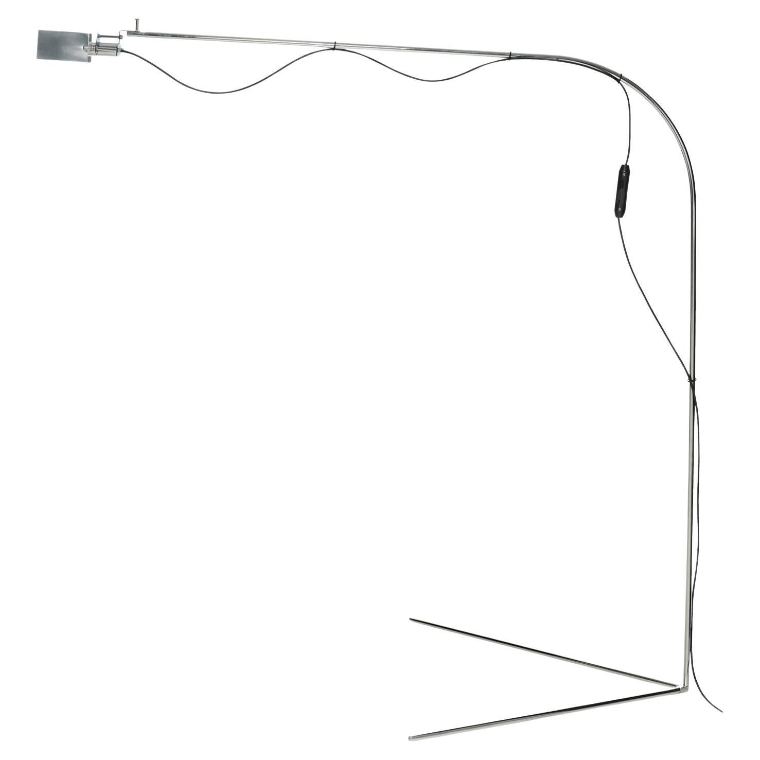 Flamingo Standing Lamp, by Alvaro Siza Vieira, Chromed Iron Rod, Modernism
