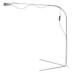 Flamingo Standing Lamp, by Alvaro Siza Vieira, Chromed Iron Rod, Modernism