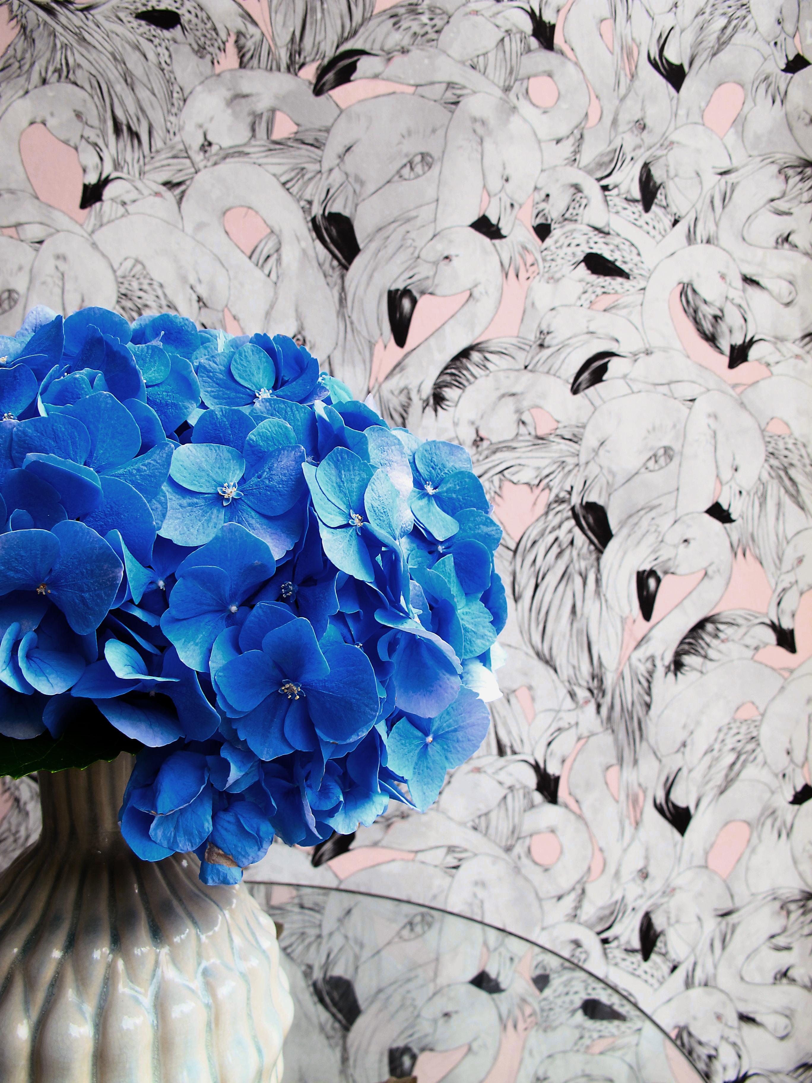 Flamingo Wallpaper in Pink by 17 Patterns In New Condition For Sale In London, GB