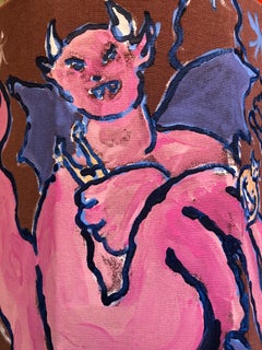 Flaminia Veronesi Hand Painted Table Lamp in Collaboration with Nassi