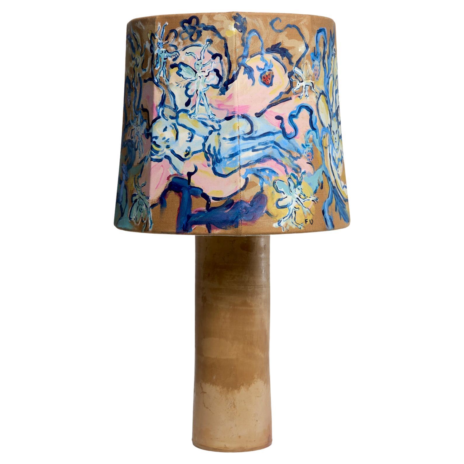 Flaminia Veronesi Hand Painted Table Lamp in Collaboration with Nassi 