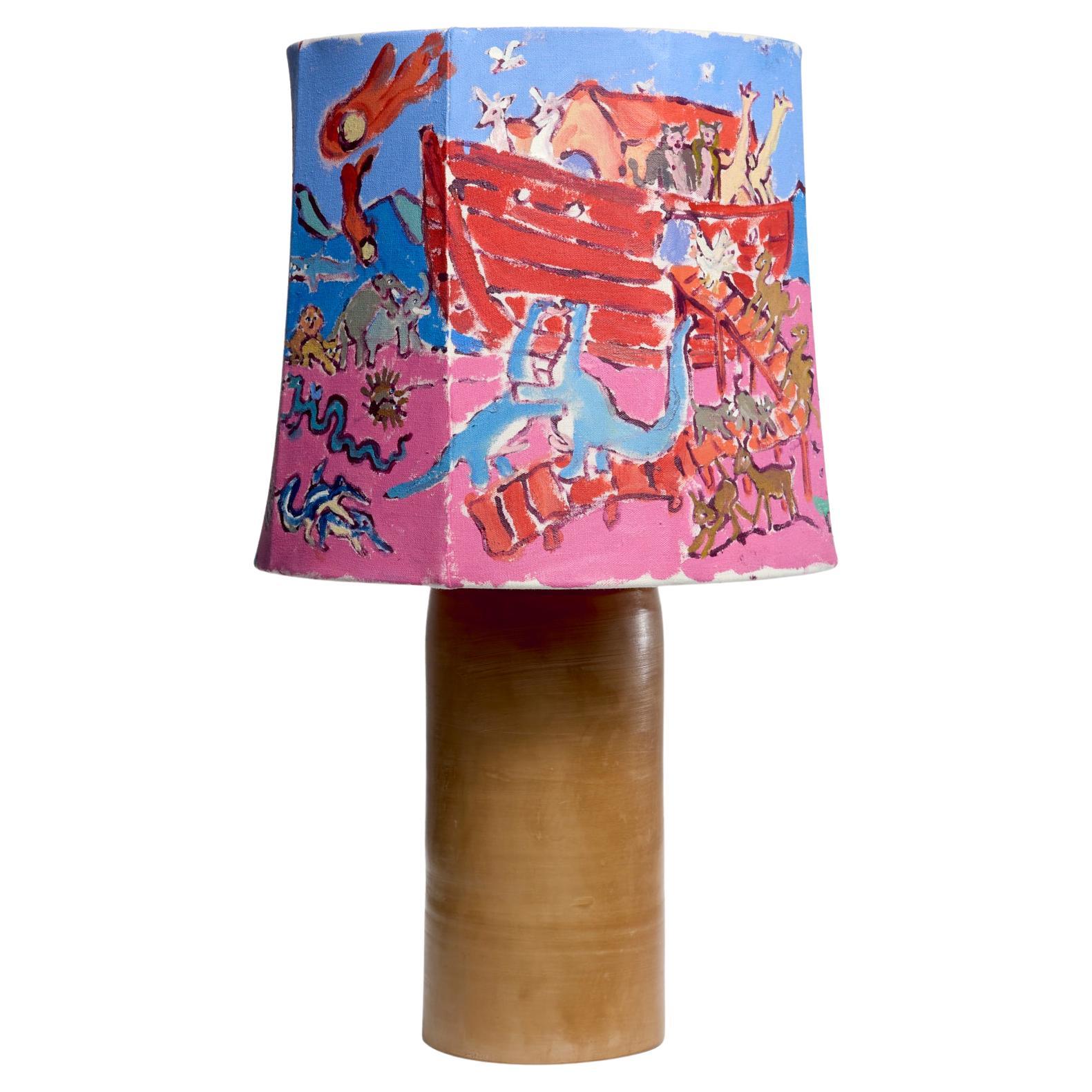 Flaminia Veronesi Hand Painted Table Lamp in Collaboration with Nassi