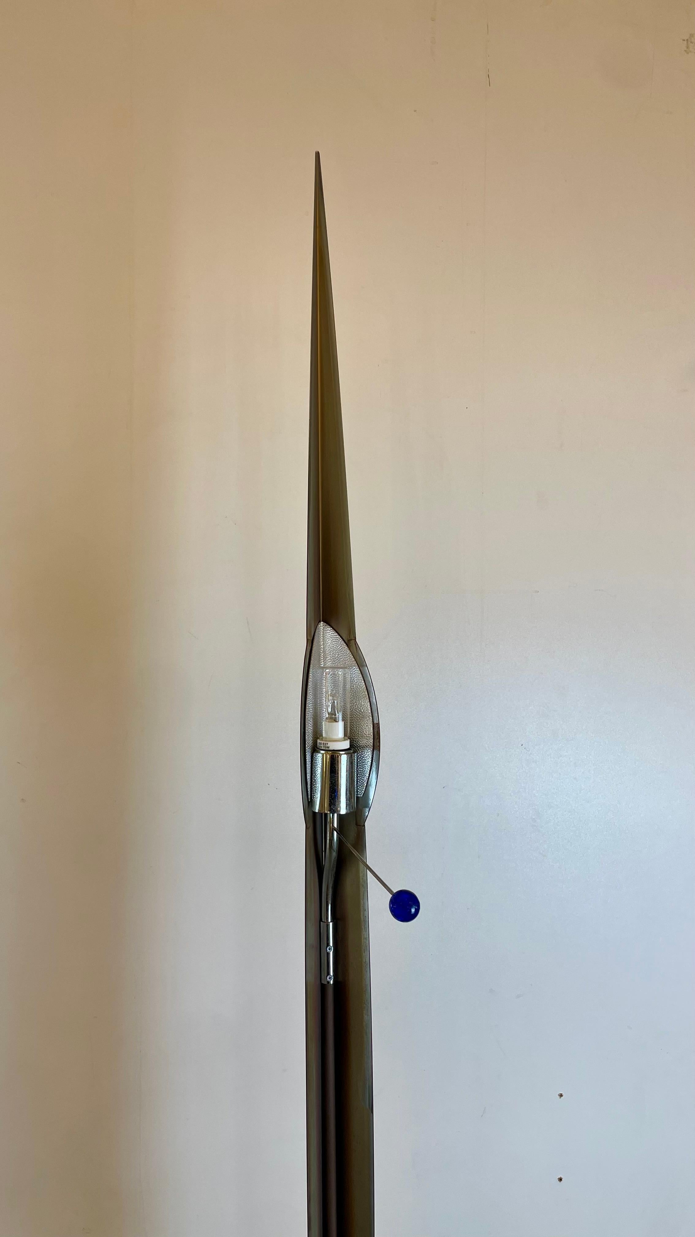 Flamme, Floor Lamp by Gilles Derain for Lumen Center, 1980s For Sale 2