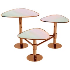 Flank Table, Modern Art Deco Center Table, Coffee Table, Mirror Table Top