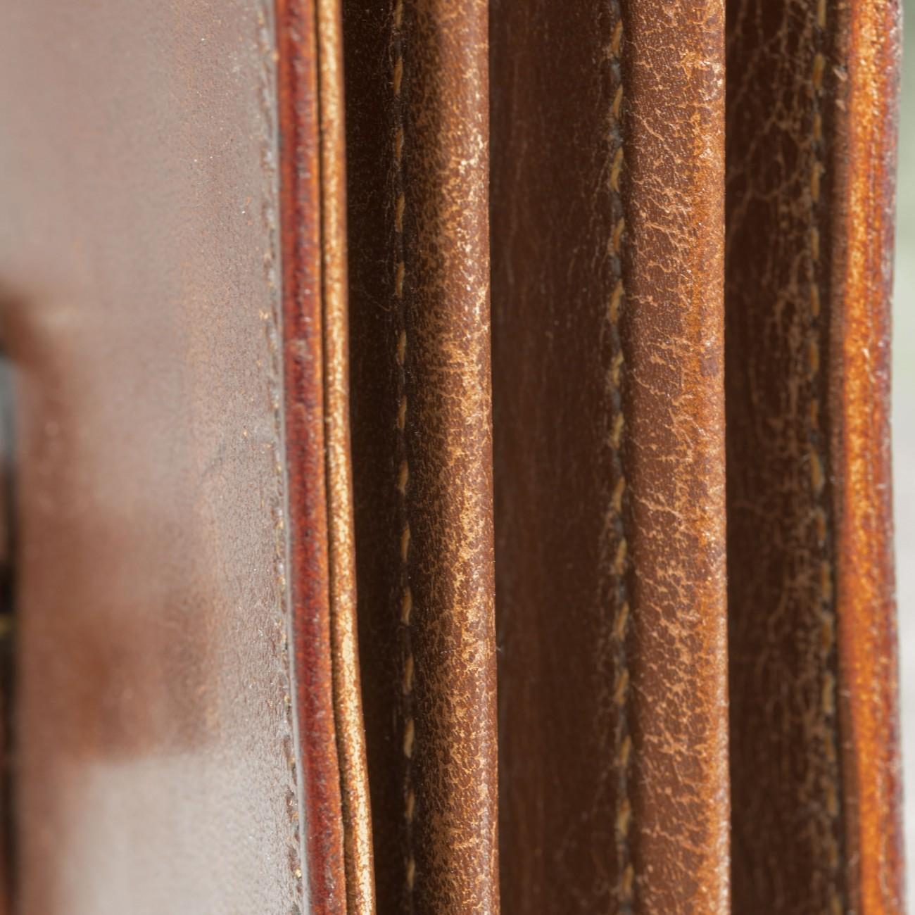 Flap-Over Dark Tan Leather Briefcase, circa 1950 10