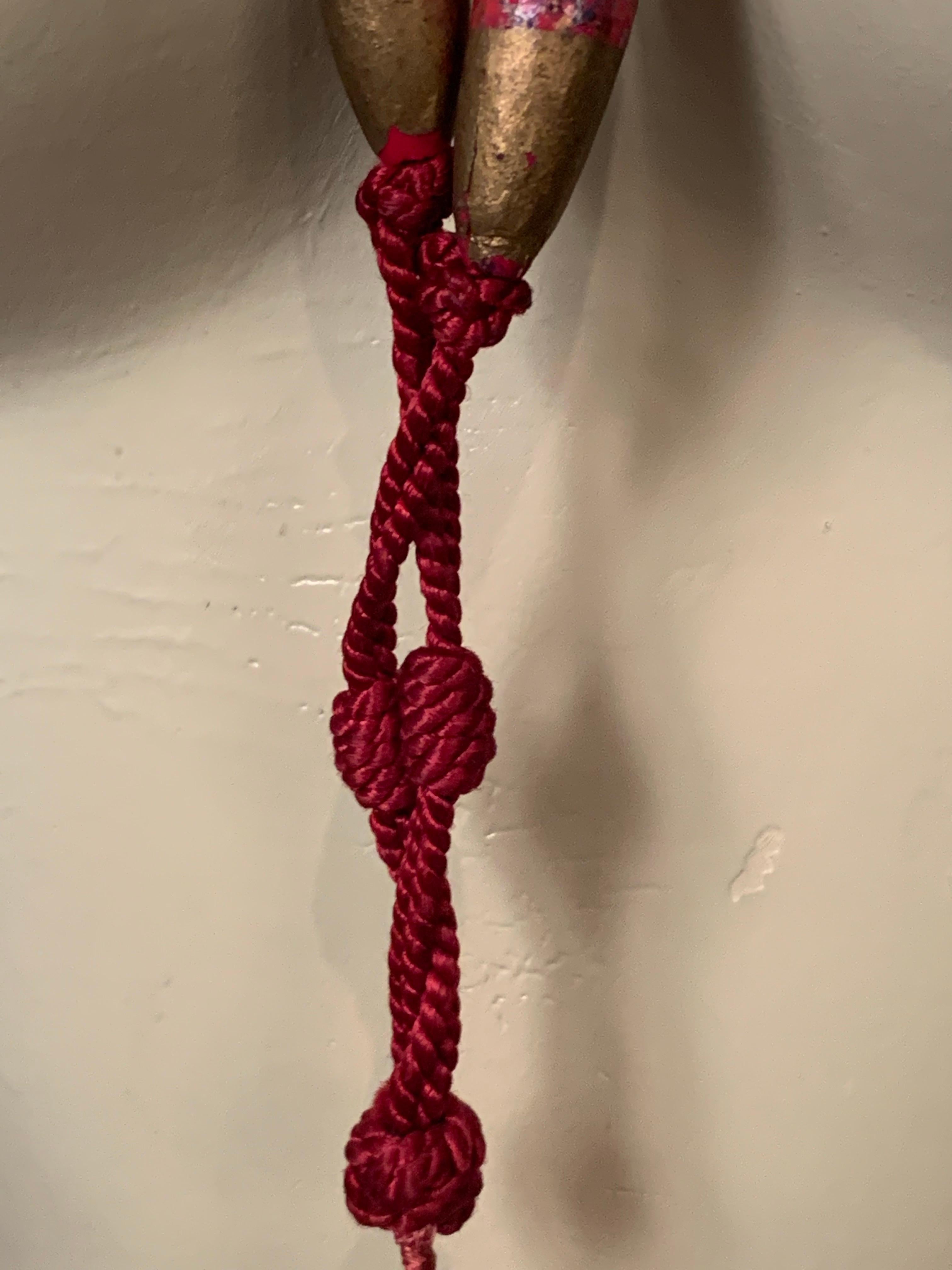 Collar de cordón de cuentas Flapper Girl con colgante de borla de seda en venta 1