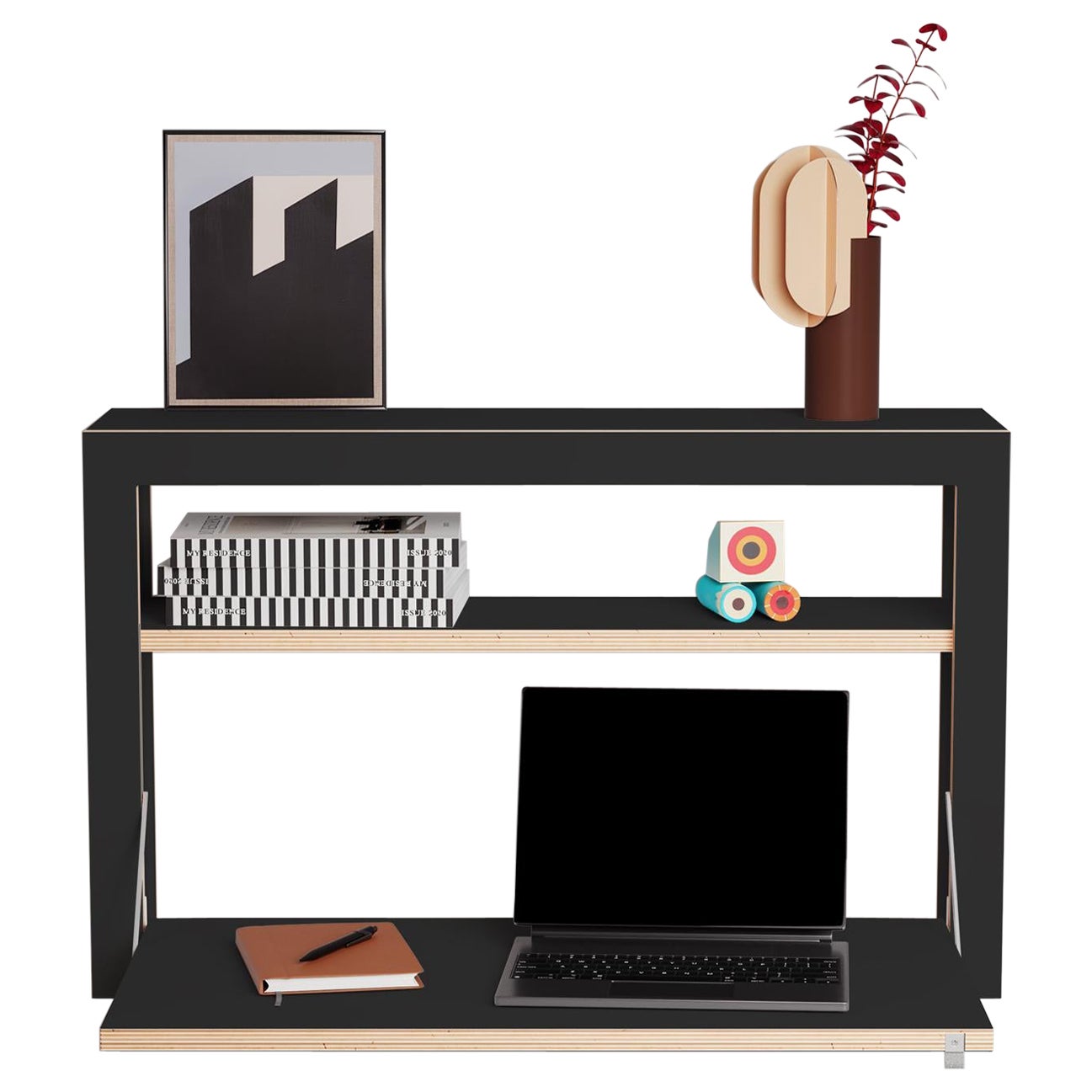 Fläpps Box Desk 80x50x20 - Black For Sale