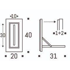 Fläpps Clothes Rail Hangrail 20x40-1 - Black