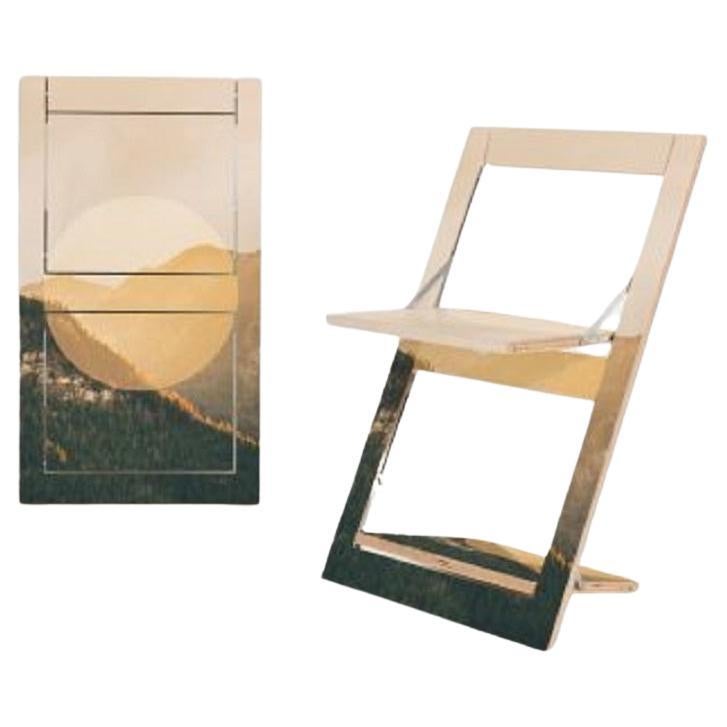 Fläpps Folding Chair - Alps by Joe Mania (print on both sides) For Sale