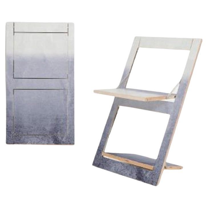 Fläpps Folding Chair - Fading Grey by Monika Strigel 'Print on Both Sides' For Sale