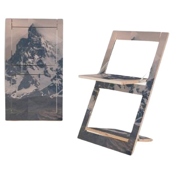 Fläpps Folding Chair - Puerto Natales by Joe Mania (print on both sides)  For Sale at 1stDibs