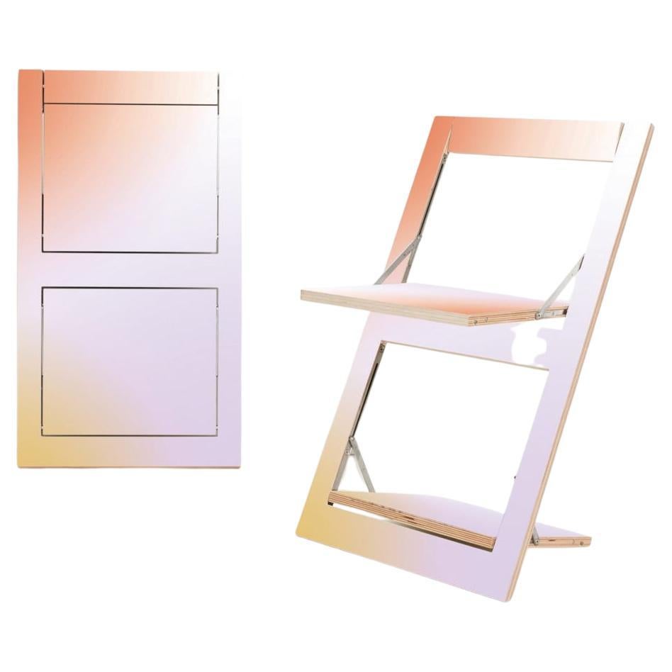 Fläpps Folding Chair - Sunrise by Joa Herrenknecht (print on both sides) For Sale