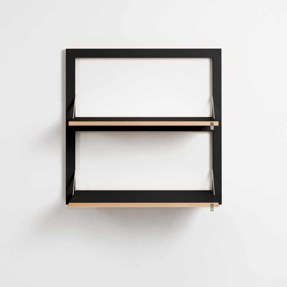 Modern Fläpps Shelf 80x80-2 - Black For Sale