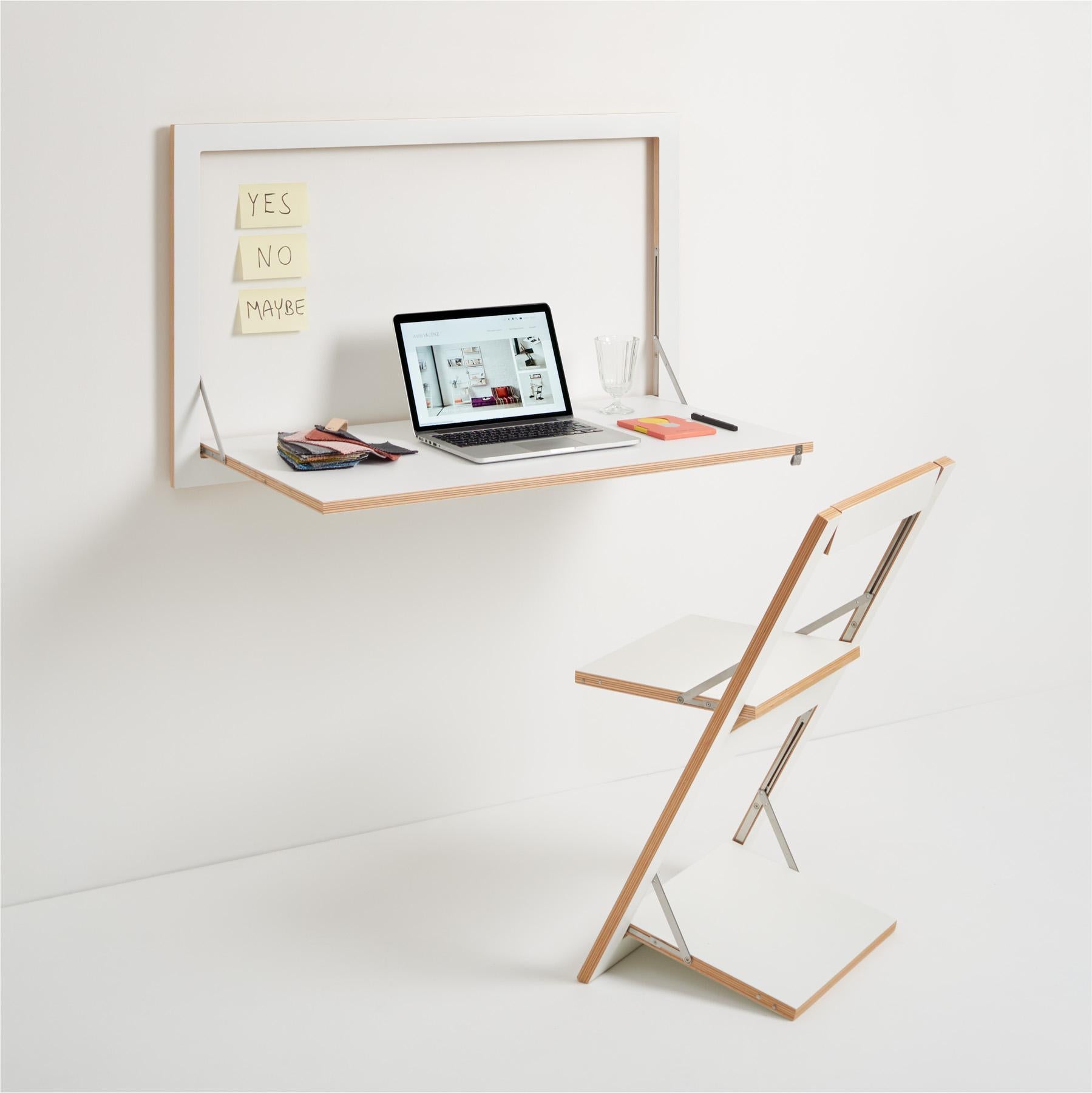 XXIe siècle et contemporain Fläpps Wall Desk/Secretary 100x60-1 - Blanc en vente