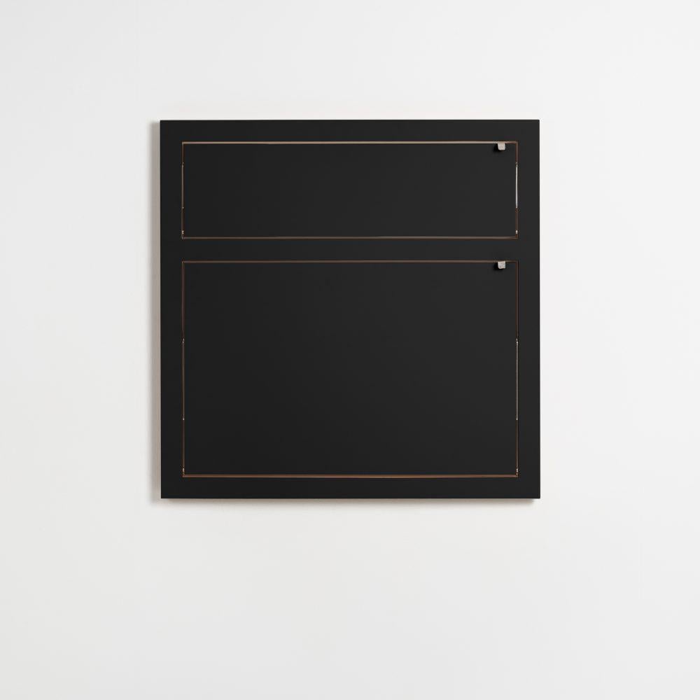 Fläpps Wandschreibtisch/Sekretär 80x80-2 - Schwarz (Deutsch) im Angebot