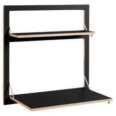 Fläpps Wandschreibtisch/Sekretär 80x80-2 - Schwarz