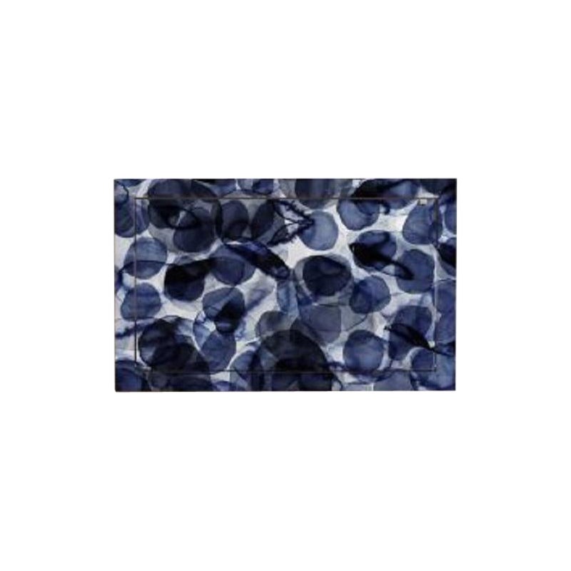 Fläpps Wall Desk / Secretary, Bubbles Indigo by Pattern Studio For Sale