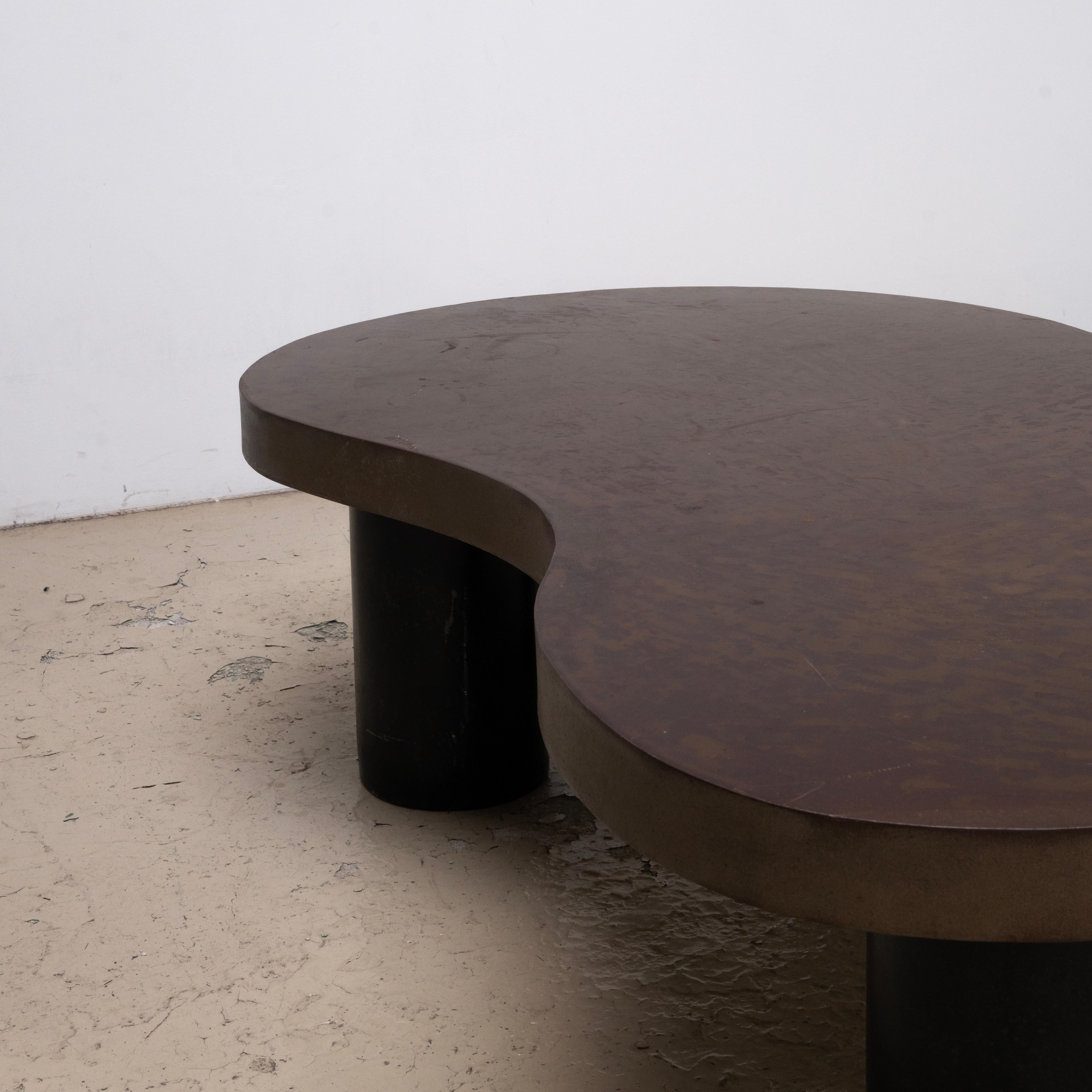Steel Designer's Flaque Coffee Table For Sale