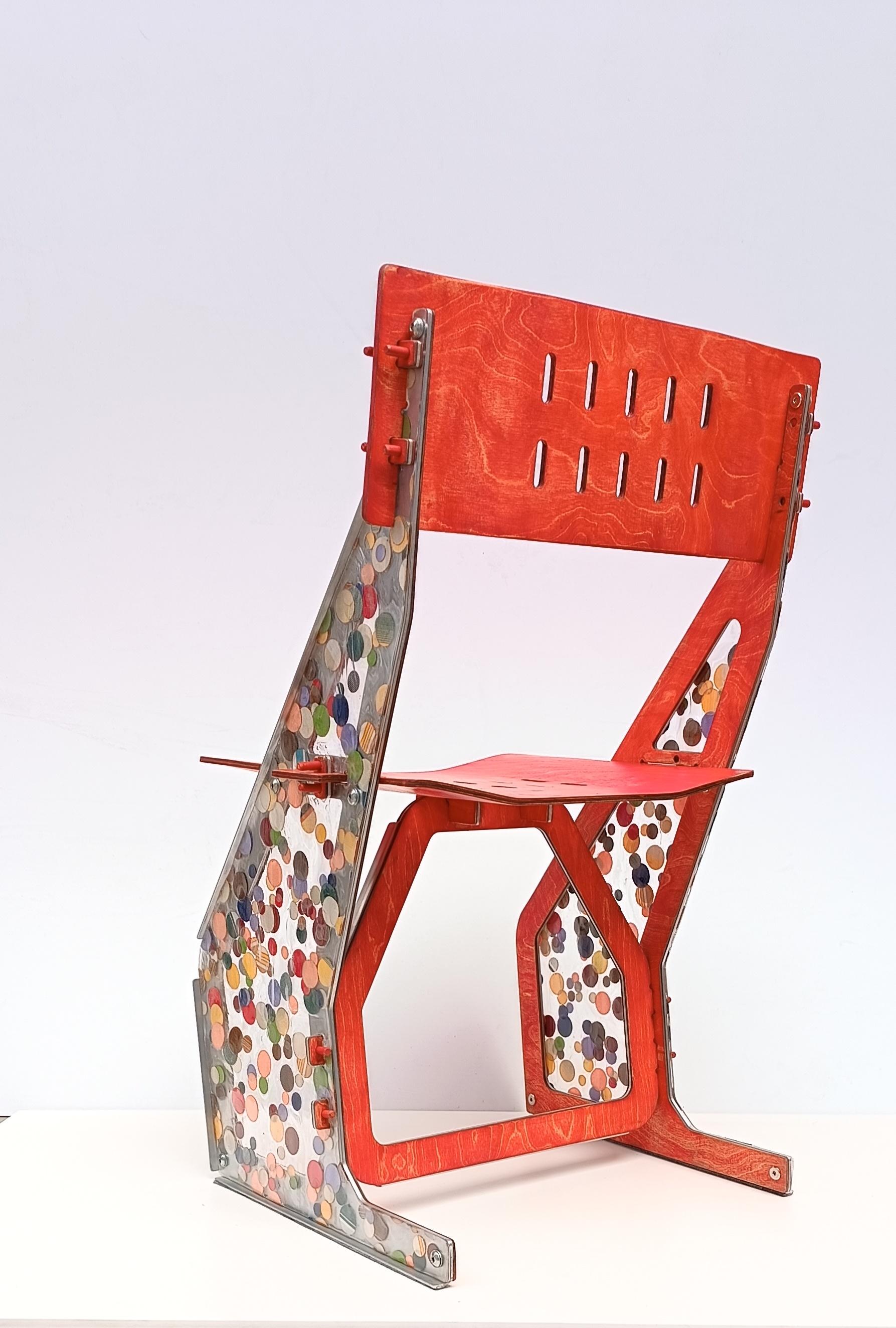 Alluminio Sedia Flare di Konstantin Achkov Studio in vendita