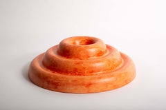 Flare Orange Twirl Bowl by Lenny Stopp