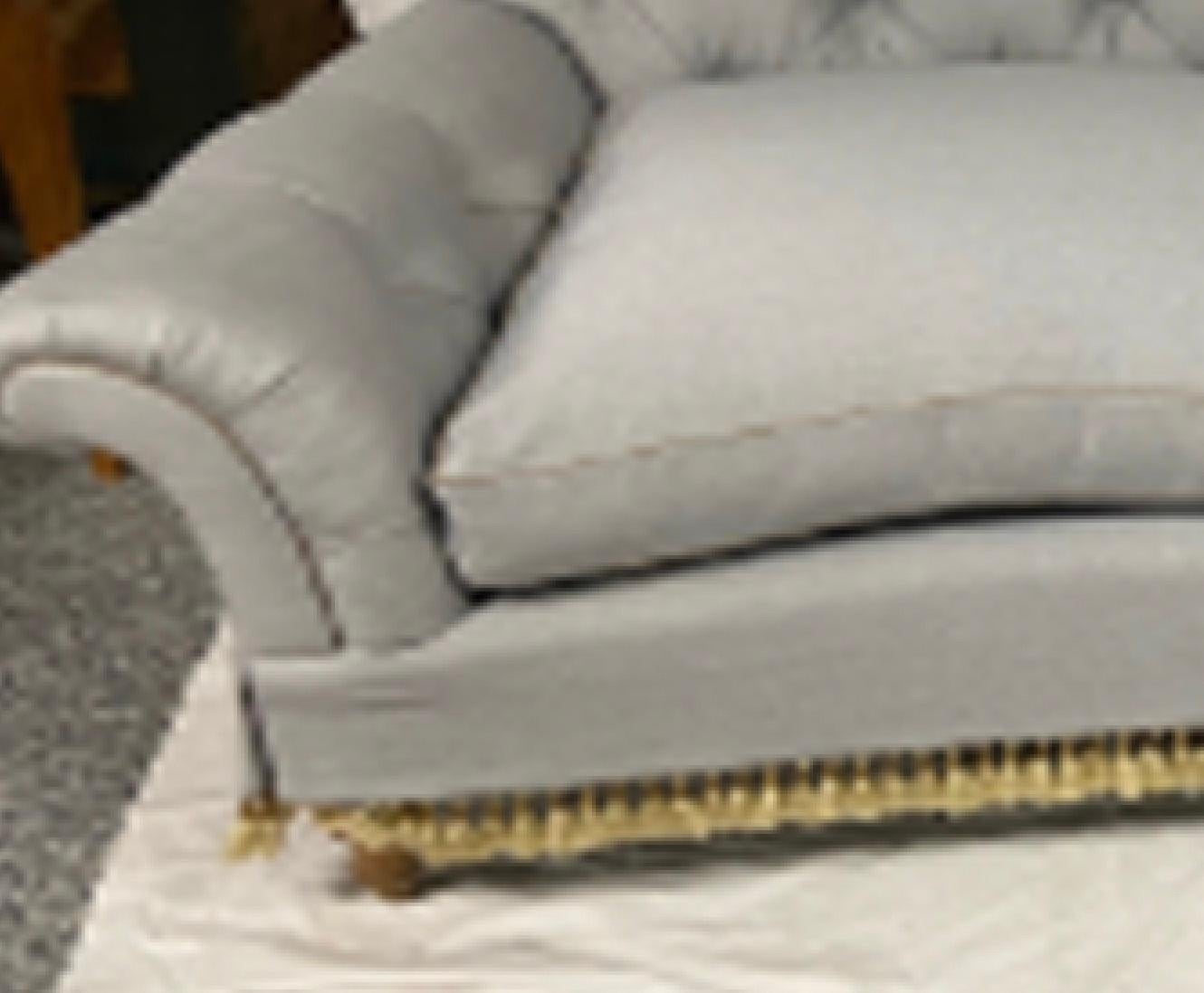 19th Century Flared Arm Tufted Loveseat For Sale