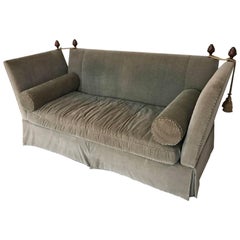 Flared Arm Tuxedo Knole Style Sofa