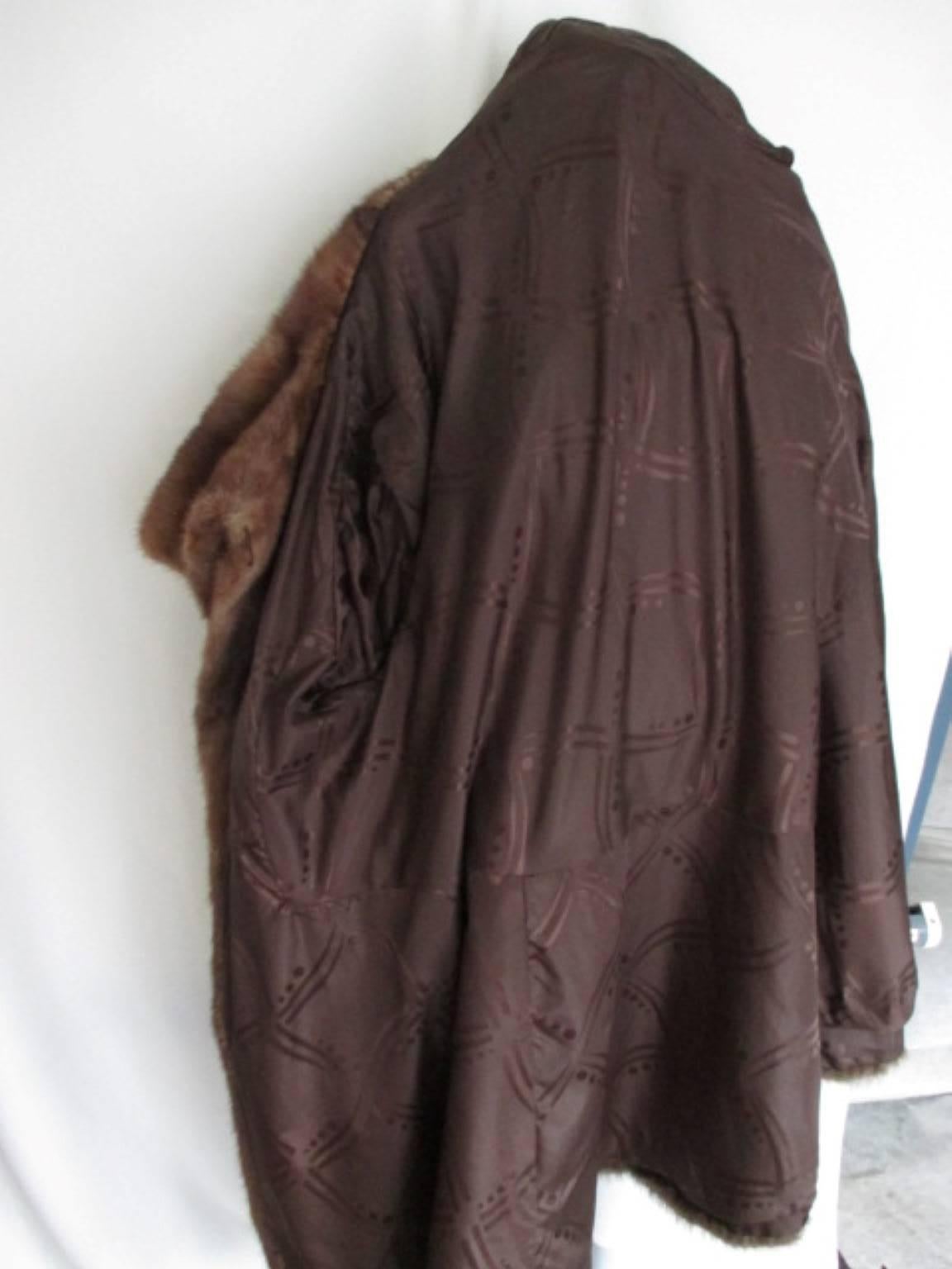 Women's or Men's Flared Mink Fur Coat with Hood