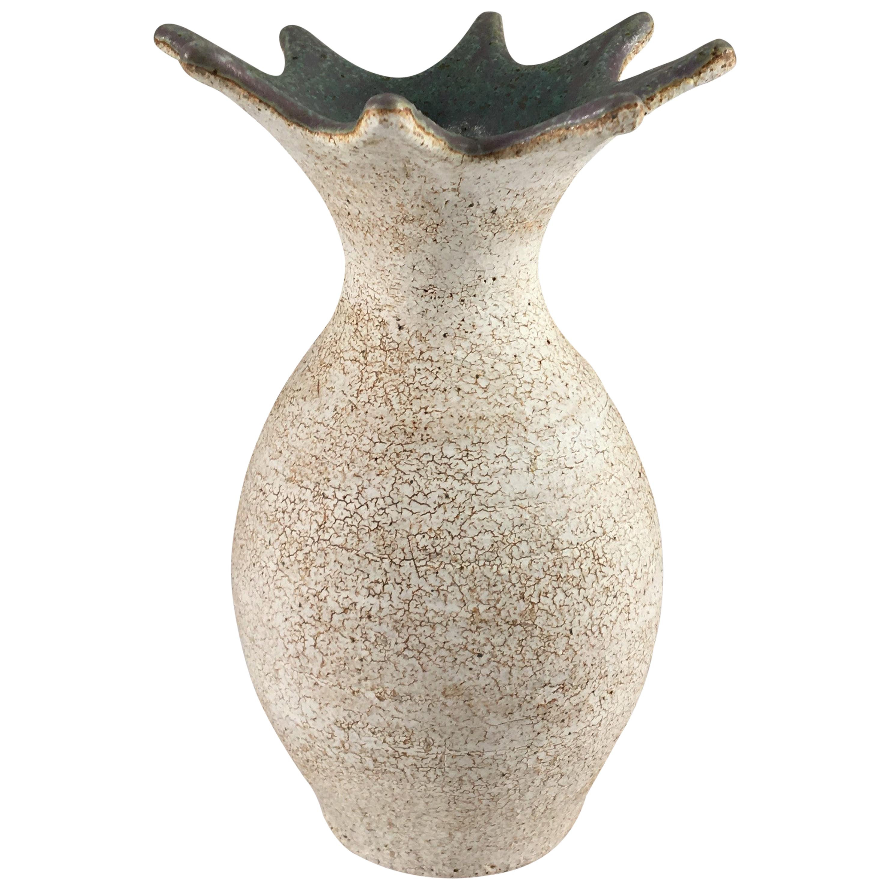 Flared Vase Pottery by Yumiko Kuga For Sale