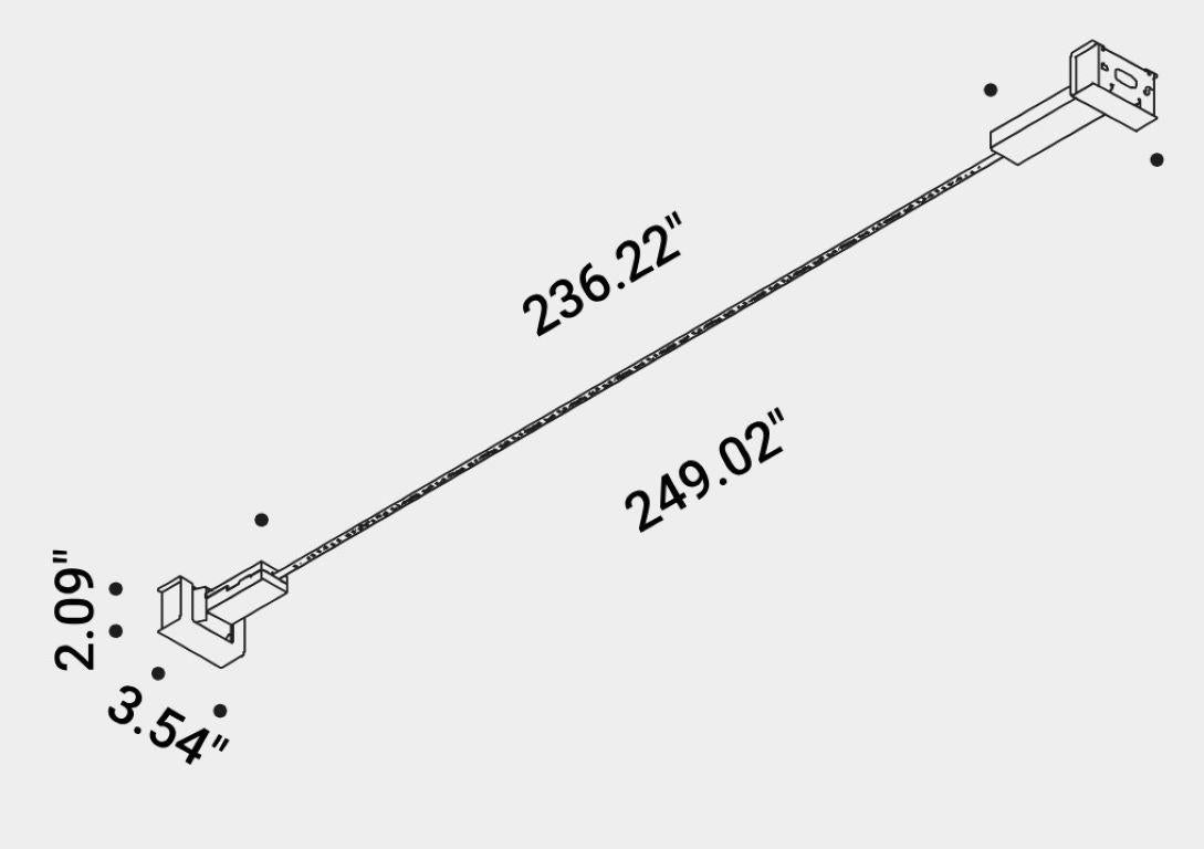 Flash 6 / Système d'éclairage mural 
par Davide Groppi

La bande d'acier inoxydable de 9 mm de large mesure 6 mètres de long. La solution idéale pour l'éclairage direct des espaces à très hauts plafonds.
Son nom rend hommage au célèbre super-héros