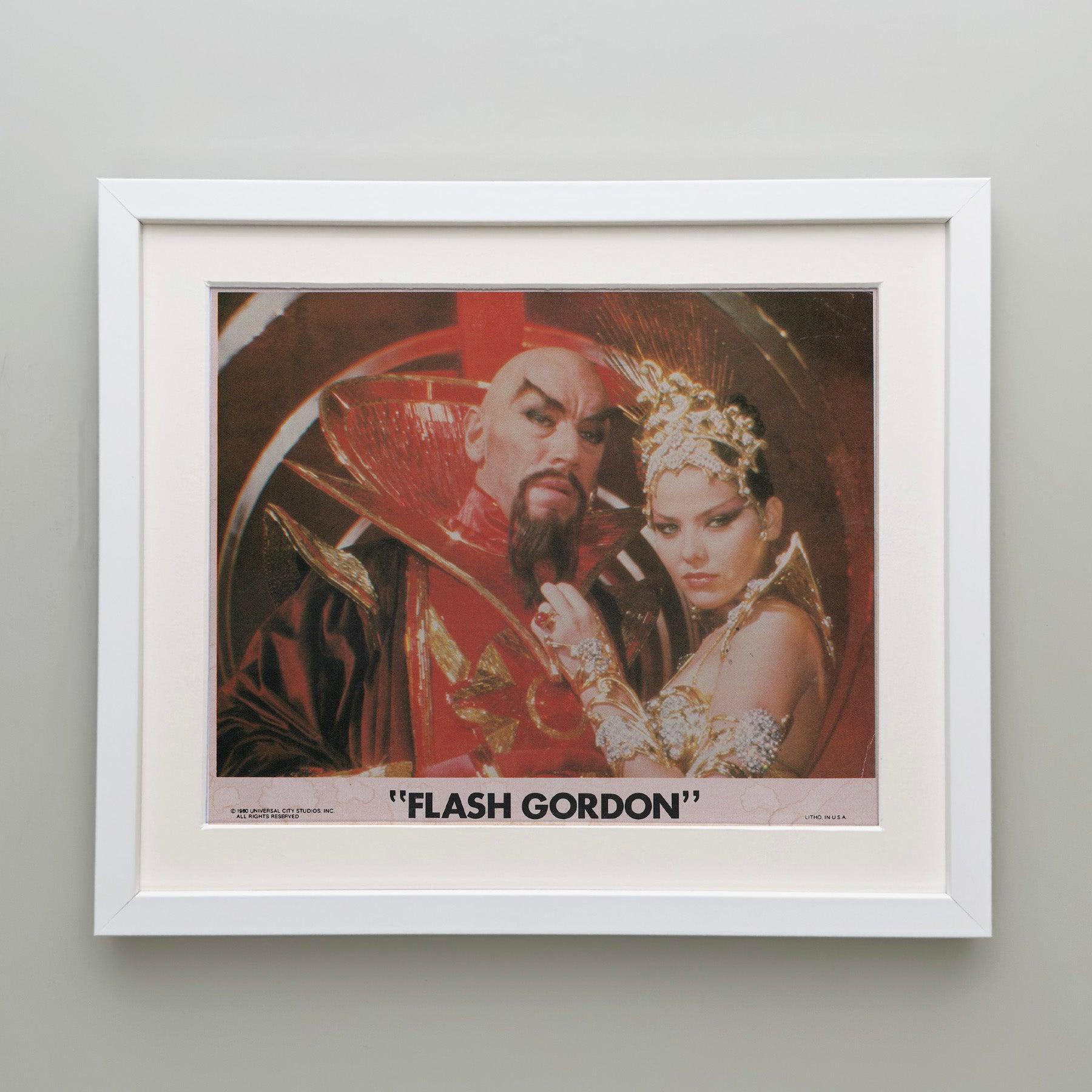 Flash Gordon 1980 Lobby Karte - Gerahmt im Zustand „Hervorragend“ im Angebot in Bath, Somerset