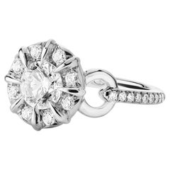 Anillo Flash, Oro Blanco, Diamante y Pavé de Diamantes