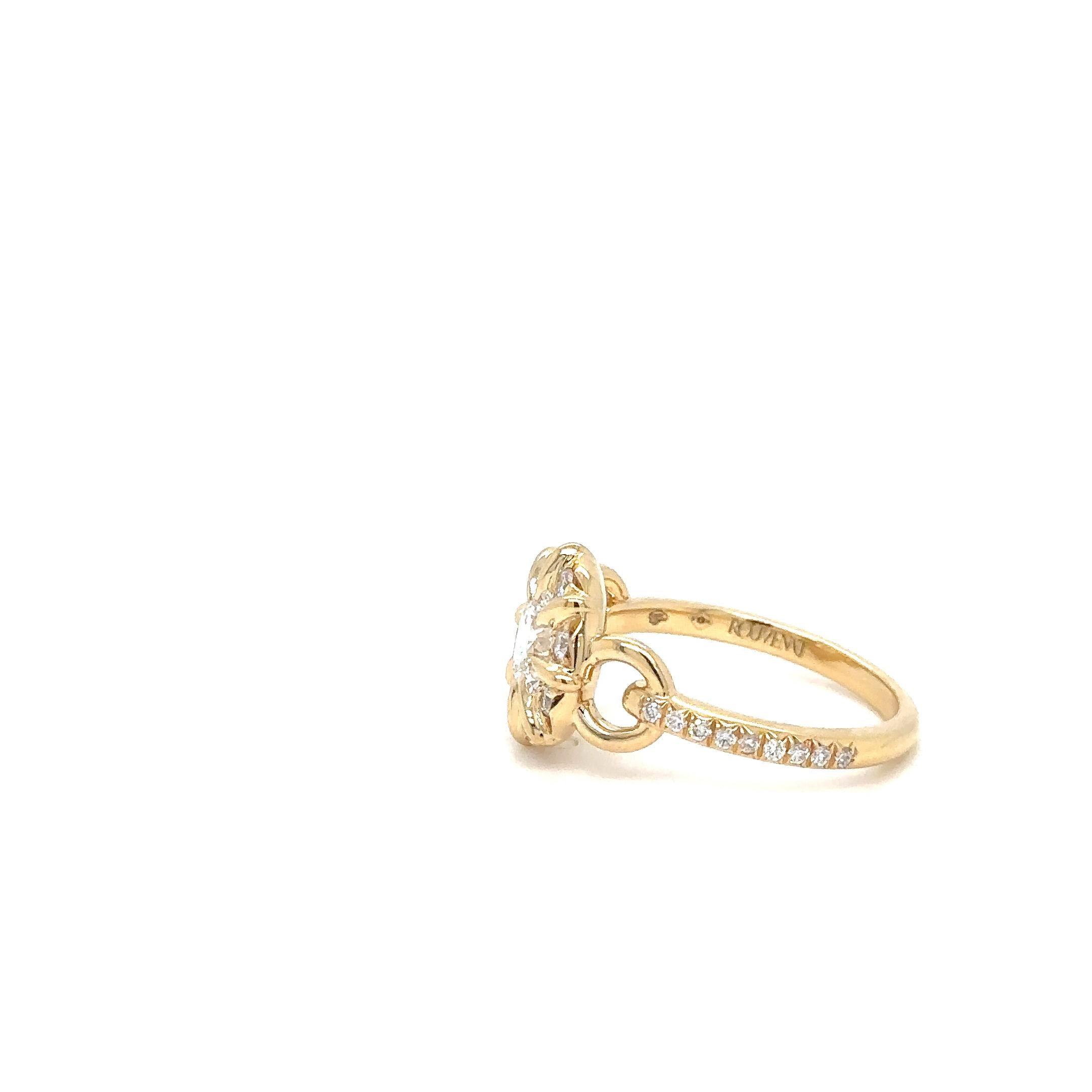 For Sale:  Flash Ring, Yellow Gold, Diamond and Diamond Paved 3