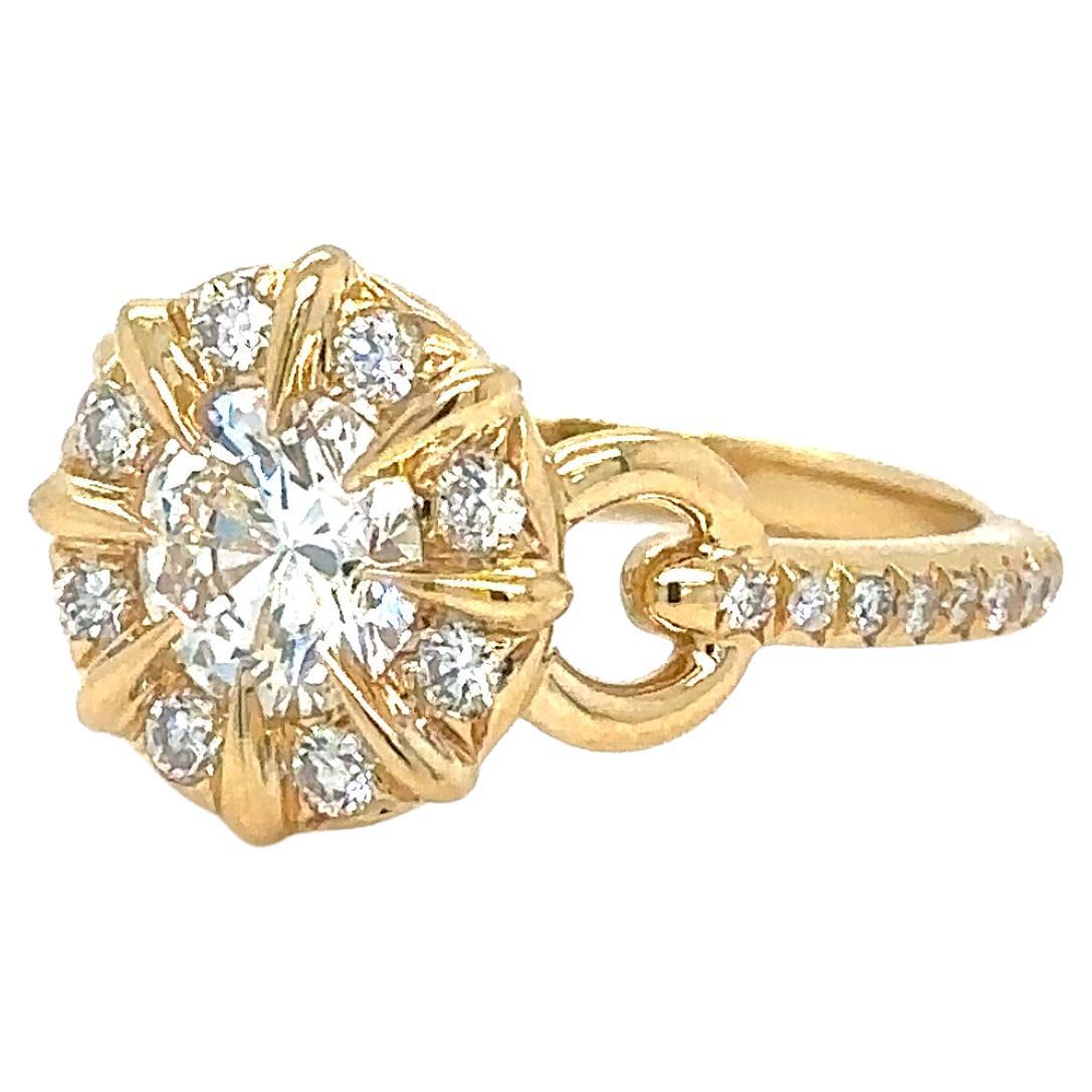 Flash Ring, Yellow Gold, Diamond and Diamond Paved