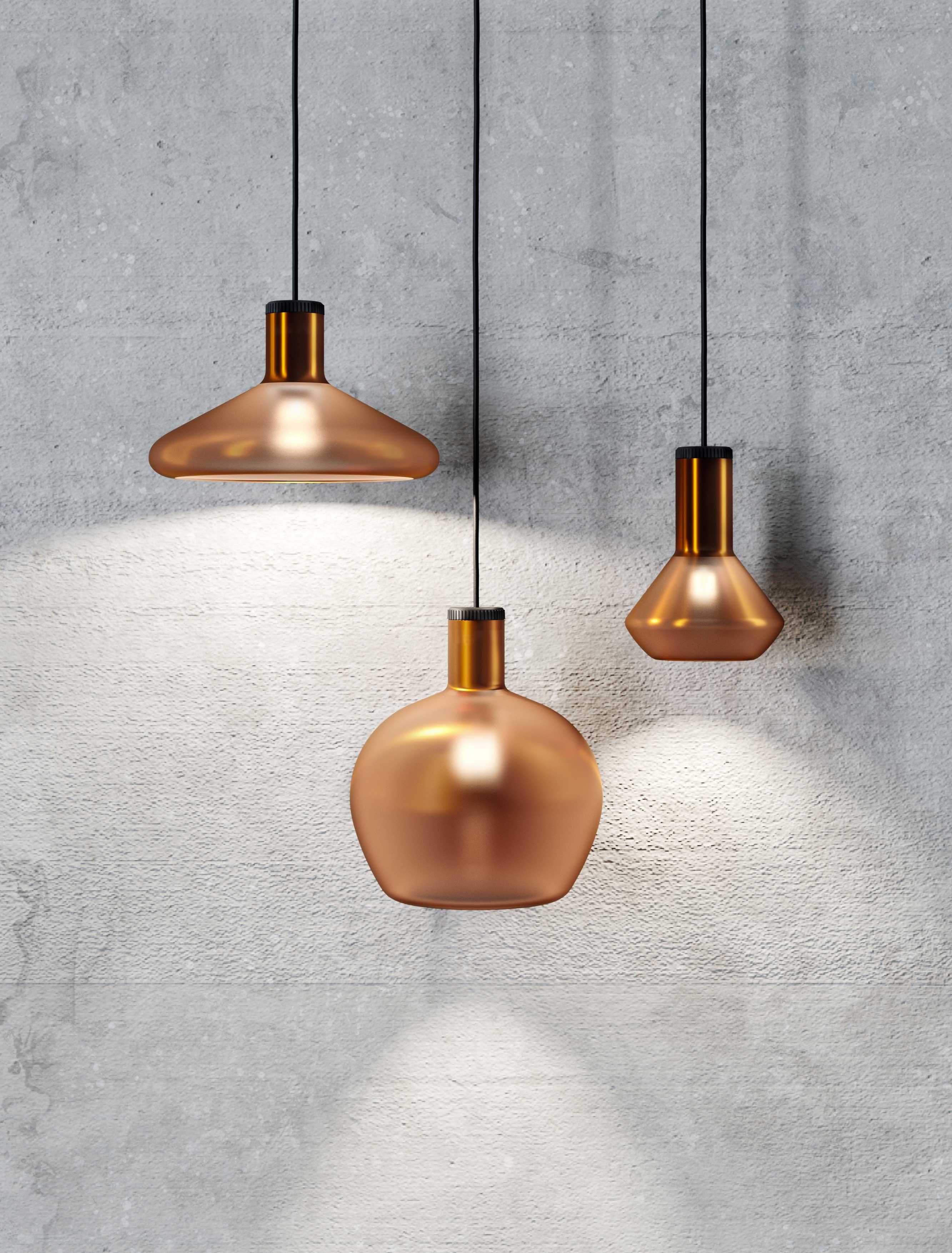 Metallo FLASK B Lampada a sospensione in sabbia minerale di Diesel Living with Lodes in vendita