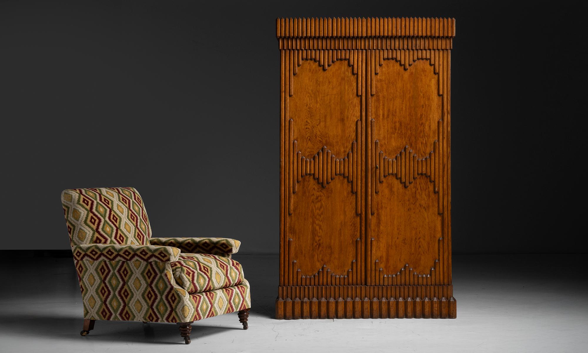 Flat Arm Library Chair, England circa 1880 For Sale 1