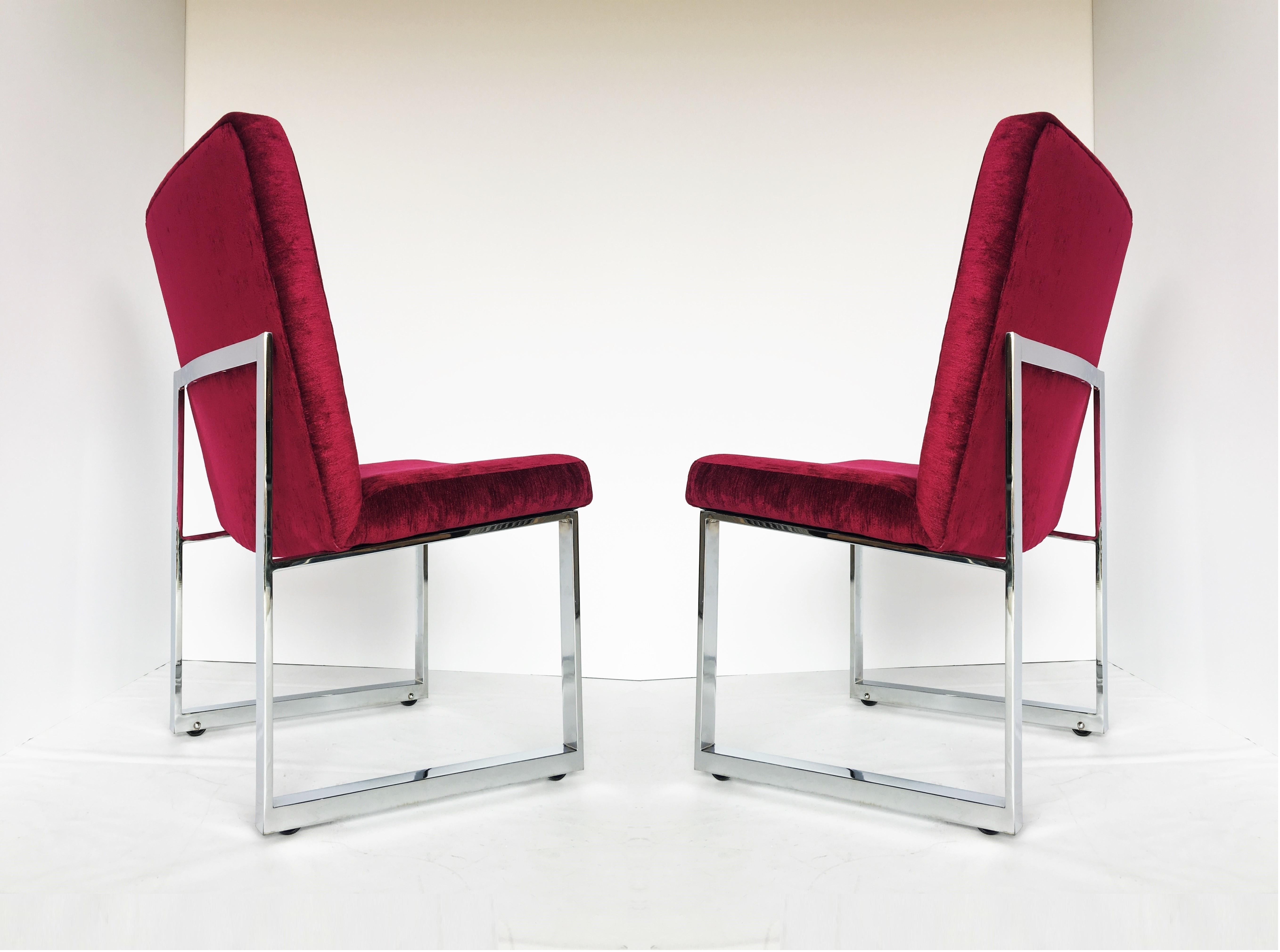 milo baughman dining chairs