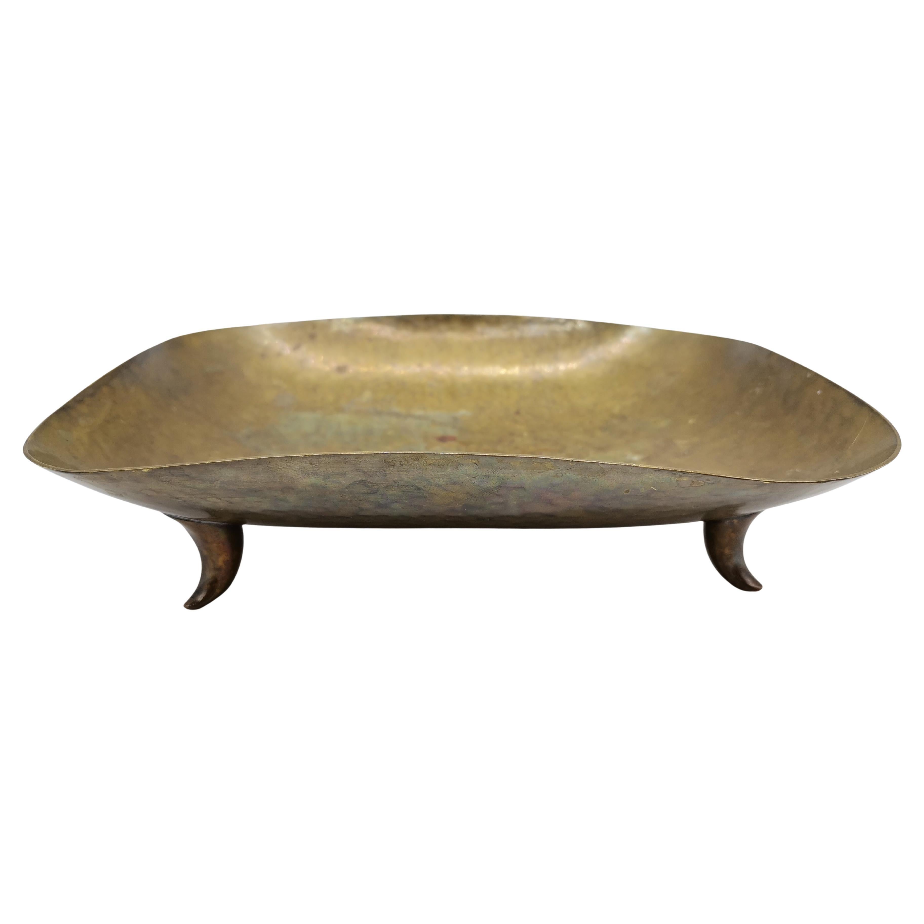 Flat Bowl, Brass, Karl Hagenauer Vienna, Austria