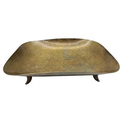 Flat Bowl, Brass, Karl Hagenauer Vienna, Austria