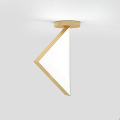 Flat Circle Triangle Brass Ceiling Light by Atelier Areti
