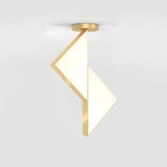 Flat Circle Triangle Brass Ceiling Light II by Atelier Areti