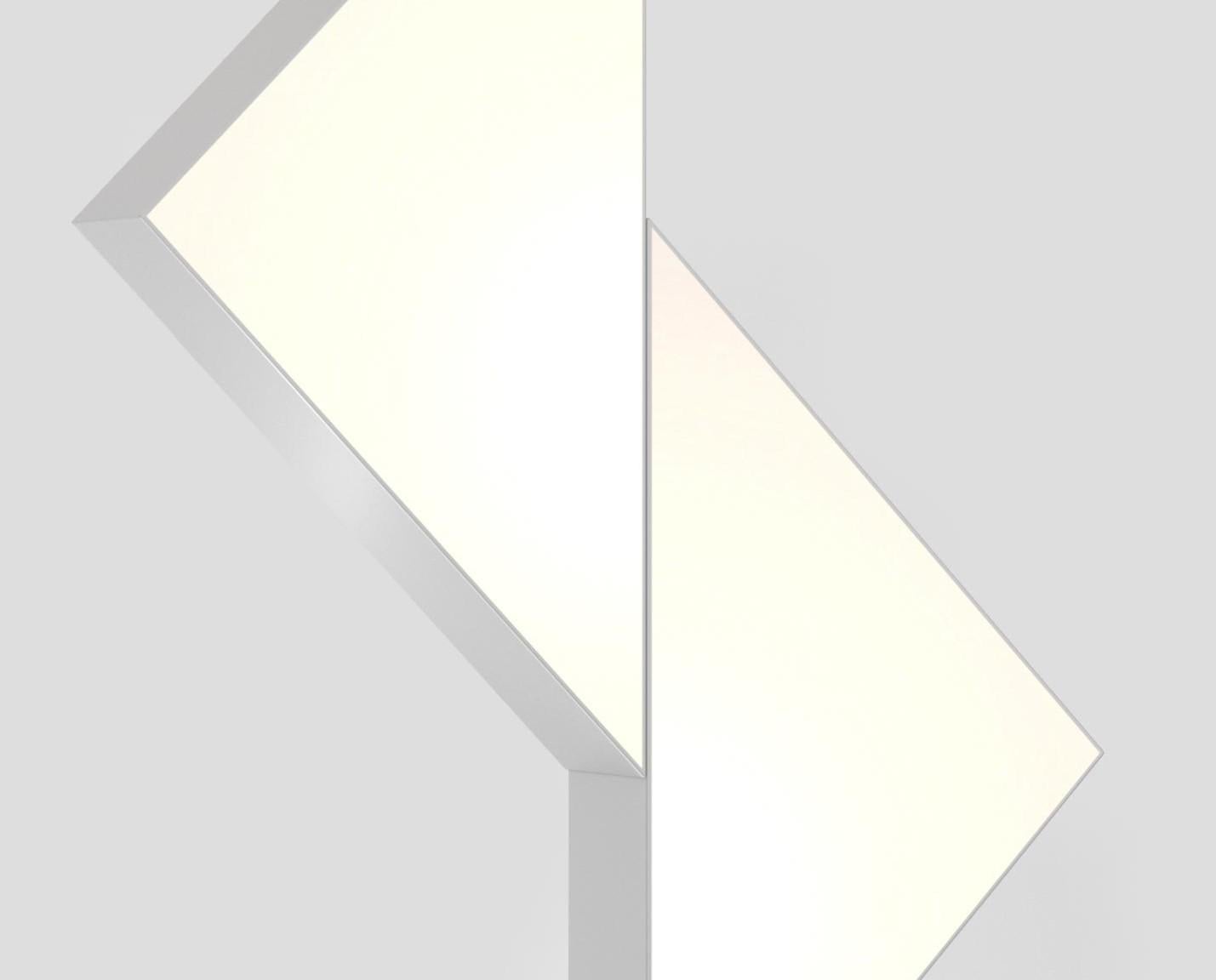 Post-Modern Flat Circle Triangle Nickel Ceiling Light II by Atelier Areti For Sale