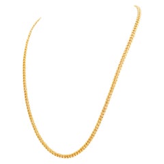 Flat Cuban Link Chain in 14k Yellow Gold