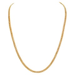 Flat Cuban Link Chain in 14k Yellow Gold